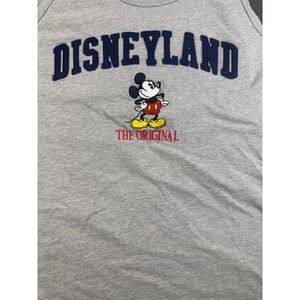 Vintage Disneyland Mickey Mouse Tank Top Gray Embroidered‎ THE ORIGINAL Size M